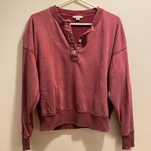 American Eagle Button Up Crewneck